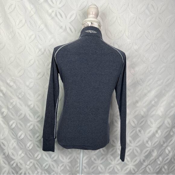 Straight Down Golf Quarter-Zip Pullover Long Sleeve Thumb Holes Size M - Picture 4 of 11